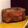 Handmade Un Vintage Originale Borsa Capra Pelle Palestra Viaggio Bagaglio Borsone Weekend