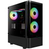 GAMDIAS TALOS E3 CG computer case Midi Tower Nero (TALOS E3 CG MID-TOWER CURVED