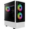 GAMDIAS TALOS E3 CG WH computer case Midi Tower Nero, Bianco (TALOS E3 CG MID-TO
