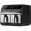 Girmi FG22 Friggitrice ad Aria a Due Zone 1700 Watt 8 Litri Digitale Nero/Silver