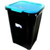 Tontarelli Pattumiera Cover 44Lt Nero/Azzurro - 38,5X34,5Xh54,5 Cm