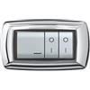 ELETTROCANALI Placca placchetta per interruttore elettrico 4 Posti - Cromo ECL2984CR - ELETTRO