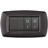 ELETTROCANALI Placca placchetta per interruttore elettrico 4 Posti - Grigio Notte ECL2984VULC/