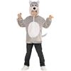 Widmann Wolf In Soft Plush (Hoodie With Mask) (104 cm / 2-3 Years) Grey