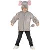 Widmann Elephant In Soft Plush (Hoodie With Mask) (104 cm / 2-3 Years) Grey