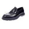 Ugo Lanzoni Mocassini College In Pelle Abrasivata Nero - Taglia 41 [26cm] Scarpe
