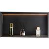 VEVOR Nicchia per Doccia, 33,0 x 63,5 x 10,2 cm, Nicchia in Acciaio Inossidabile da Incasso a Parete con Striscia LED, Porta Sapone e Shampoo, Sigillato Impermeabile, Singolo Strato, Nero