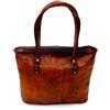 PARRYS LEATHER WORLD Borsa Tote In Vera Pelle Di Capra Marrone Fatta A Mano