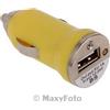 MAXY HHT-001 CARICABATTERIE CAR AUTO UNIVERSALE STANDARD USB 1A 12-24V YELLOW 78E310A