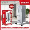 TERMOSIFONE ELETTRICO 1500W 7 ELEMENTI OLIO STUFA CALORE CALDO RADIATORE HOOMEI