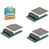 3x MAX7219 8x8 Red LED Dot Matrix Display Module Driver Arduino Raspberry Pi