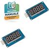3x Display TM1637 4 Cifre LED Rosso 7 Segmenti Arduino 3.3V 5V Orologio Seriale