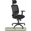 Unisit Sedia semidirezionale girevole Unisit Molly MLAPG con poggiatesta - schienale re