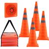 VEVOR Set Cono Sicurezza Stradale Riflettente Pieghevole Portatile 4 Pezzi 70cm