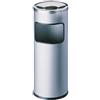 Durable Posacenere DURABLE autoestinguente a colonna - cestino acciaio argento metallizz