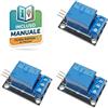 3x Modulo Relè 12V 1 Canale 10A 250V per Arduino Pic ESP32 Raspberry NO NC