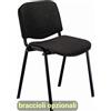 Unisit Sedia visitatore 4 gambe Unisit Dado D5S acciaio nero - rivestimento ignifugo ne