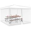 Relaxdays Set da 2 zanzariere per gazebo 3x3 m Tenda anti-insetti Zanzariera esterna