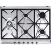 SMEG SRV575GH5 PIANO COTTURA INOX A GAS 70 CM 5 FUOCHI GRIGLIE IN GHISA