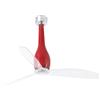 Faro Barcelona Ventilatore da Soffitto Energiespar con Telecomando Eterfan Rosso & Lucida 128