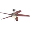 Westinghouse Ventilatore Con Lampada LED e Telecomando Bendan Stagno & Legno-Mela 132 CM
