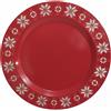 SET 10 SOTTOPIATTI ROSSI NATALE Fiocchi Neve D.33cm TAVOLA FESTA NUOVI