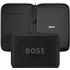 HUGO BOSS Writing Folder Boss Cut Out Conference Folder Zip Black & Grey