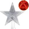 Hongu Puntale luminoso per albero di natale proiettore LED rosso forma stella batteria