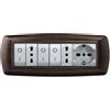 ELETTROCANALI Placca placchetta per interruttore elettrico 7 Posti - Wenge ECL2987WG - ELETTRO