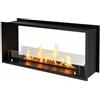 BricoShop24 Camino a Bioetanolo da Incasso Bifacciale 120x30x50 cm 4 kW Nero 3L