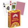 Copag Texas Hold'em Rosso 100% Plastica Jumbo Indice Poker Carte da Gioco