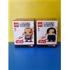 LEGO BrickHeadz 41602 Rey & 41603 Kylo Ren Star Wars Bundle Nuovi Sigillati