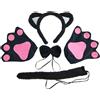 TSHAOUN Gatto Cosplay Set, Costume Giochi Gatto Peluche Artiglio Guanti Gattino