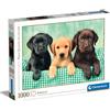 Clementoni Puzzle Clementoni - 1000 pezzi - Tre cani Labrador piccoli cuccioli 69x50 cm
