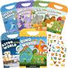mycustomy 6 Libri Stickers Bambini Attacca Stacca, 120 Adesivi Riusabili