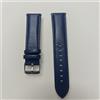 Cinturino orologio in pelle NUOVO morbidissima blu 22mm ardiglione acciaio