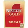 NESCAFÉ Gold Decaf Caffè Solubile Decaffeinato, 20 Bustine 34G