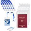 Azwood Porta Badge da Collo A6 Impermeabile, 6 Pezzi 11x16cm ID Card Holders Portabadge
