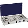 Parker Fornello 3 fuochi a gas Gpl / Metano con piano acciaio inox 5523GB Parker ita