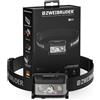 ZB3H Torcia Frontale LED 600 Lumen - Lampada Frontale Ricaricabile USB-C Con Dig