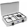 CFPARKER Fornello a gas 2 fuochi DOPPIA CORONA Metano / Gpl NEW 2002GP/C made in italy