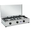CFPARKER FORNELLO GAS GPL/METANO TRE 3 FUOCHI GRIGLIA PIATTINA PIANO ESTRAIBILE PARKER AC