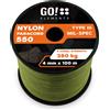 GO!elements Paracord da Corda Nylon 4mm Paracord 550 Originale Typ III Adatto Come Corda