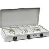 Parker Fornello 3 fuochi a gas Gpl / Metano griglia in acciaio Grigio Parker ita 5328G