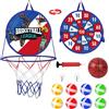 Does not apply Canestro Basket Con Bersaglio Freccette Set per Bambini,2 in 1 Giochi Freccette