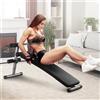 Panca Addominali Curva Regolabile 5 Livelli Portata 226 kg per Fitness e Schiena