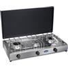 Parker Fornello 3 fuochi a gas Gpl / Metano con piano acciaio inox 5523GSP Parker ita