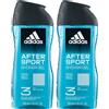 adidas 2x Adidas Bagnodoccia After Sport Shower Gel Fresco e Idratante - 250 ml