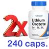 Nutricost LITIO - OROTATO DI LITIO NUTRICOST 5mg 2x 120 veggiecaps ANSIA DA DEPRESSIONE