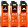 adidas 3x Adidas Bagnodoccia Shower Gel 3in1 Team Force New 400 ml